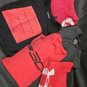 Under Armour Kids Red and Gray T-Shirt Collection